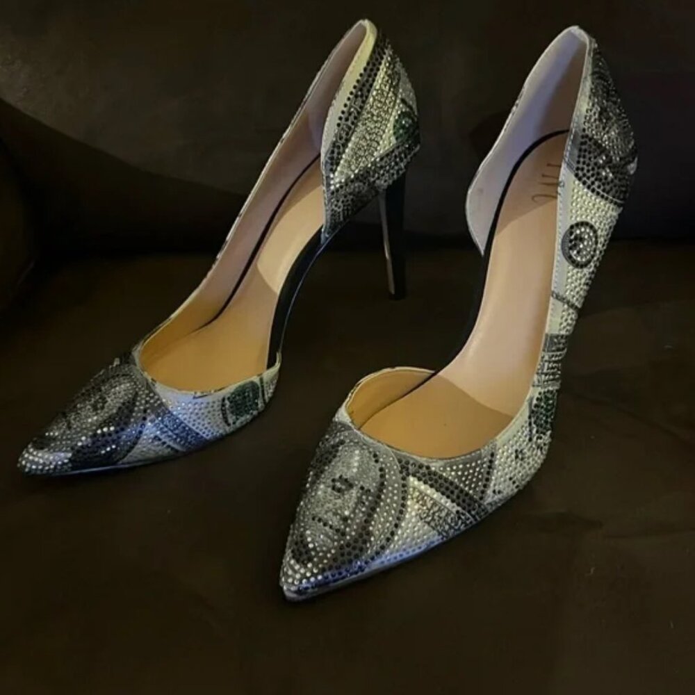 INC Womens Green Money D Orsay Stiletto pumps, 10